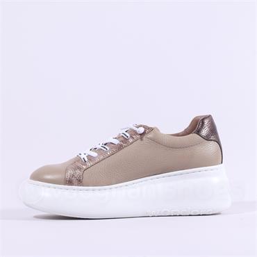 Wonders Zurich Curvy Sole W Trainer - Taupe Combi